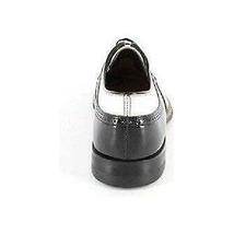Stacy Adams Men's Shoes Dayton Black White Wingtip Oxford Leather 00605-21 Shiny image 8
