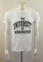 The University Of Winchester Men&#39;s White Short Sleeve Spell Out T Shirt ... - £6.99 GBP