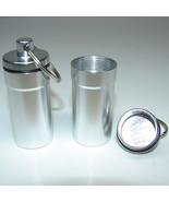 Medicine Bottle Holder Pill Box Aluminum Key Ring Metal Medicine Case-2 ... - £9.01 GBP