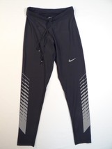 Nike Dri Fit Black Reflective Long Running Tights Men&#39;s NWT - £79.92 GBP