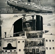1949 Silverbriar Cargo Liner Ship Diagram Popular Mechanics Page Nautica... - €21,86 EUR