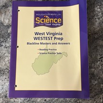 Houghton Mifflin Science Tests West Virginia WESTEST Prep Book Grade 3 NEW - $29.65
