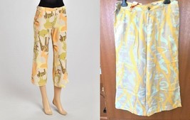 $238 ~SOLDOUT! DA-NANG 100% CAMO WASHABLE SILK CAPRI SHORTS/PANTS  S-M - $129.99