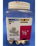 QTY-18 Pack New CPVC 1/2” Tee NIBCO SlipxSlipxSlip - £15.54 GBP