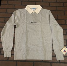 CHAMPION Gray Rugby Shirt Long Sleeved~BRAND NEW~ S M L XL - $61.02 CAD