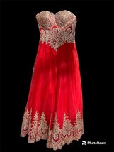 embroidered with crystals ball gown size m measurements in description - $148.50