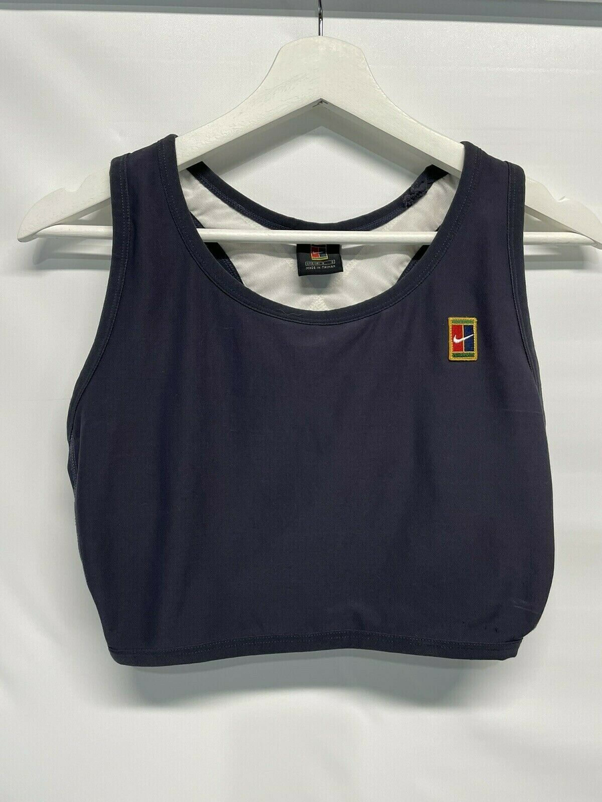 Nike Women&#39;s Cropped Blue Athletic Top Shelf Bra L 12/14 * See Note - $5.91