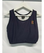 Nike Women&#39;s Cropped Blue Athletic Top Shelf Bra L 12/14 * See Note - $8.10 CAD