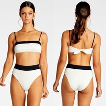 Vitamin A Swim Ecotex Ibiza Color Block Elsie Bandeau Bikini Top (10/L) Nwt $118 - £93.31 GBP