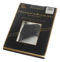 Vintage Donna Karan Tummy Toners Hosiery Black Medium 1990s Sheer Pantyhose - $11.50