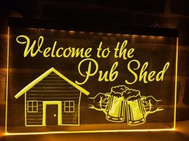 Welcome to the Pub Shed Illuminated Led Neon Sign Home Garden Décor, Bar Light - £20.77 GBP+