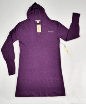 Vertigo Paris Purple Angora Wool Pullover Sweater Hoodie Women&#39;s Large New - £63.00 GBP