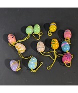 Miniature Wood Easter Eggs for Bunny Christmas Tree Ornaments (12) - $40.60 CAD