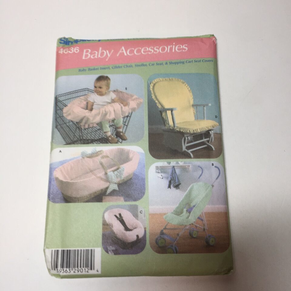 Simplicity 4636 Baby Accessories Basket Liner Glider Chair Stroller Car Seat - $12.86