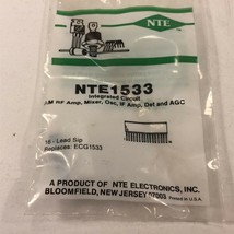 (2) NTE NTE1533 Integrated Circuit AM Tuner for Car Radio - Lot of 2 - £11.78 GBP