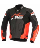 Alpinestars Men,s Fuji Black &amp; Orange Bovine Leather Motorcycle Racing J... - $3,152.87 MXN