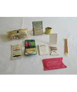 VTG Womens Travel Lot Sewing Kit Shower Cap Mirror/Calendar Eyeglass Cle... - $266.38 MXN