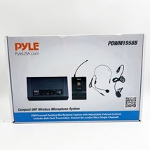 Pyle Compact UHF Wireless Microphone Receiver System Single Channel PDWM1958B - £39.86 GBP