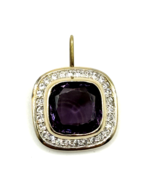 Vintage Panetta Faux Amethyst Pendant Converted from an Earring – Altered - $24.99