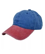 Pigment Dyed Washed Cotton Plain Baseball Ball Cap Polo Style Hat Blue Pink - $19.99