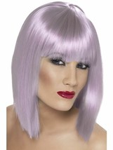 Lilac Glam Wig Bob Funky GoGo Rave Fairy Kagami Anime Cosplay Hollywood Pop Star - £9.68 GBP