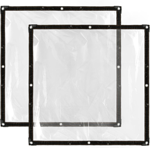 Cosmos 2 Pcs Clear Tarp Cover Heavy Duty Transparent Plastic Tarpaulin Rain Tarp - £13.67 GBP