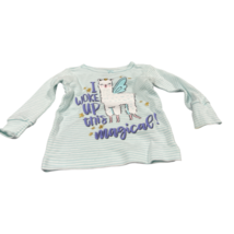 allbrand365 designer Infant Girls Cotton Llama Fairies Top, 6M, Green Stripe - £31.05 GBP