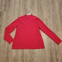 Kim Rogers Perfectly Soft Pullover Turtleneck Shirt ~ Sz M ~ Red ~ Long Sleeve - £13.42 GBP