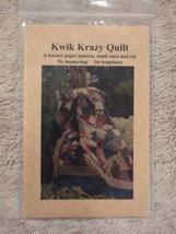 Kwik Krazy Quilt Pattern by Two Kwik Quilters Freezer Paper Pattern UC 2003 - £6.60 GBP