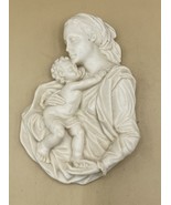 Vintage Resin Mary Madonna Child Made in Italy White Wall Mount 7” X 4.5” - €25,79 EUR