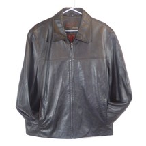 Men L Rogue Reilly Olmes Buttery Soft Black Leather Moto Jacket Zip-Up Coat - £55.48 GBP