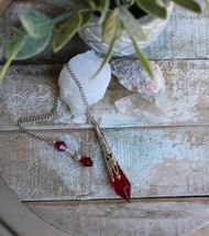 Pretty Red Crystal and Glass Pendulum - $360.04 MXN