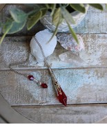 Pretty Red Crystal and Glass Pendulum - $26.02 CAD