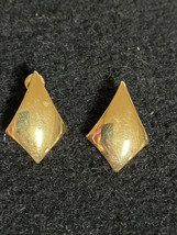 Ladies "Gold Tone" Pierced Earrings Shiny Dressy Nice - $11.99