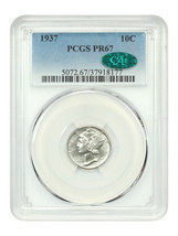 1937 10C PCGS/CAC PR67 - £872.04 GBP