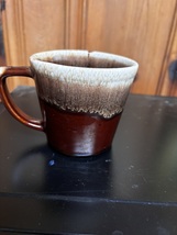 Vintage McCoy Pottery Brown Drip Glazed Mug Coffee Cup MCM Marked McCoy USA - £7.56 GBP