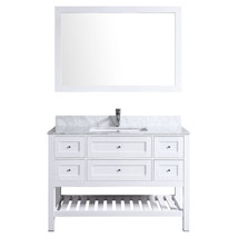 41.375&quot; Vanity Cabinet Set with Mirror White LV6-42W by LessCare - £986.13 GBP