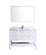 41.375&quot; Vanity Cabinet Set with Mirror White LV6-42W by LessCare - £977.04 GBP