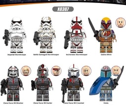 Star Wars The Bad Batch and Mandalorian Pre Vizsla Stormtrooper 8pcs Minifigures - £13.77 GBP
