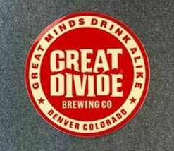 Great Divide Brewery Red Logo Decal&quot;Great Minds Drink Alike&quot; - £4.69 GBP