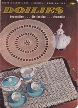 1955 Doilies Crochet Patterns Coats &amp; Clark Book No 319 - £7.07 GBP