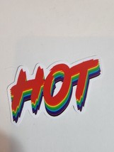 LGBTQ Pride Rainbow Sticker Decal Multi Color The Word Hot - £7.27 GBP