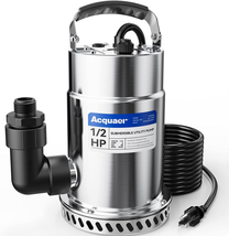 3030GPH Stainless Steel Sump Pump, Water Removal for Basement Hot Tub Pool Cover - £113.79 GBP