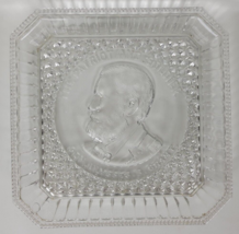 Antique General Ulysses S. Grant Patriot and Soldier EAPG Glass Serving Plate - £23.36 GBP