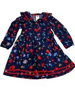 Vintage Polly Flinders Girls Floral Dress Long Sleeve Size 5 - $456.94 MXN