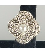 Avon Antiqued Sparkle Pearlesque Pearl Clear Rhinestone Silvertone Rope ... - £15.56 GBP