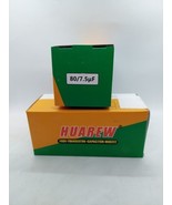 2 Pk HUAREW 80+7.5 uF ±6% 80/7.5 MFD 370/440 VAC CBB65 Dual Run Start Ca... - $34.64