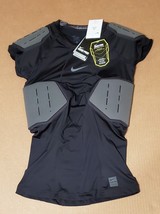 Mens Nike Pro Hyperstrong Size M Medium Football Shirt 4 Pads Black 8399... - $59.98