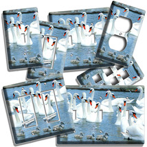 Swan Flock Baby Chicks Pond Swimming Light Switch Outlet Wall Plates Room Decor - £13.09 GBP+