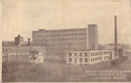 AMSTERDAM NY NEW YORK~SHUTTLEWORTH BROS NEW CARPET MILL-LOOKING EAST POS... - $6.49